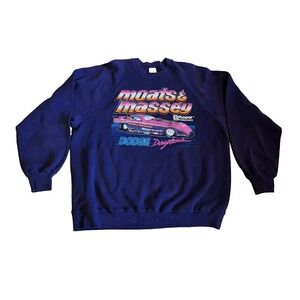 Vintage Moats & Massey XXL Sweatshirt Drag Racing Funny Car Mopar Crewneck XL